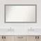 Brushed Nickel Non-Beveled Custom Framed Bathroom Vanity Wall Mirror